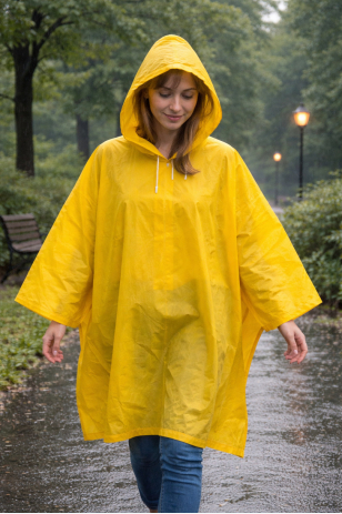 PONCHO PRZECIWDESZCZOWE PCV