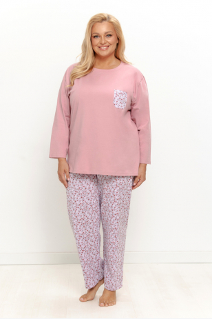 3656 ПІЖАМА ЖІНОЧА ДОВГА AGNESSA 4XL-6XL