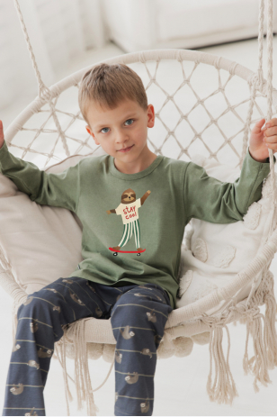 3679 ПІЖАМА ХЛОПЧИК ДОВГА MILO 116-140