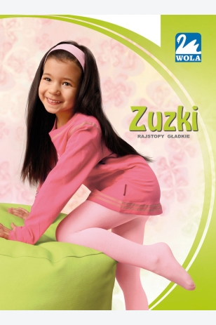 ZUZKI - RAJSTOPY, CIENKA BAWEŁNA, ГЛАДКІ 2-6 LAT